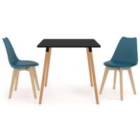 Vidaxl 3-delige Eethoek Turquoise