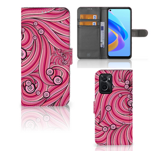 OPPO A76 | A96 Hoesje Swirl Pink