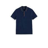 Scotch & Soda regular fit polo van biologisch katoen donkerblauw