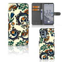 Wallet Case Nokia X30 Barok Flower