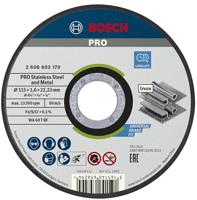 Bosch Professional Doorslijpschijf Rechte Standard for Inox (voor Roestvrij Staal, Ø 115 x 1.6 mm, Accessoires Haakse Slijper)