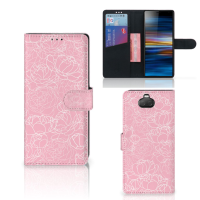 Sony Xperia 10 Plus Hoesje White Flowers