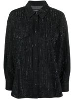 DONDUP short en tweed à sequins - Noir - thumbnail