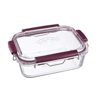 KILNER Vershouddozen met beugelsluiting, 600 ml, luchtdichte opbergdoos van borosilicaatglas, meal prep dozen om voor te koken, -18 tot 240 °C, glazen vershouddozen met deksel