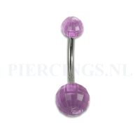 Navelpiercing acryl disco paars