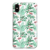 Flamingo bladeren: iPhone XS Max Volledig Geprint Hoesje