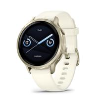 Garmin Venu 4, 41mm, Premium smartwatch met GPS, AMOLED-touchscreen, LED-zaklamp, Geavanceerde gezondheids- en fitnessfuncties, Tot 10 dagen batterijduur, Lunar Gold/Bone