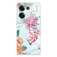 OPPO Reno8 Pro TPU Hoesje Bird Flowers
