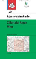 Wandelkaart 35/1 Alpenvereinskarte Zillertaler Alpen - West | Alpenver