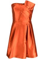 Alberta Ferretti robe courte à fini satiné - Orange