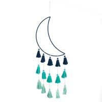 Handgemaakte Macramé Hanger - Blauwe Maan - Voor goede Nachtrust (50 cm) - thumbnail