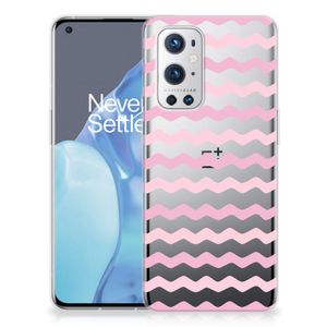 OnePlus 9 Pro TPU bumper Waves Roze