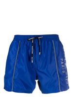 Balmain short de bain à logo imprimé - Bleu