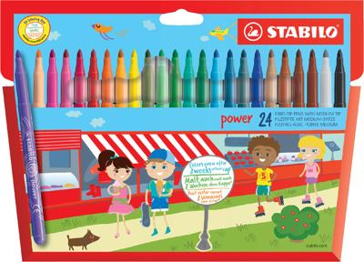 STABILO Power viltstift Medium Multi kleuren 24 stuk(s)