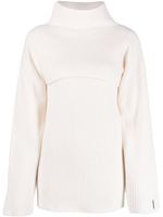 Calvin Klein pull en laine à design superposé - Blanc