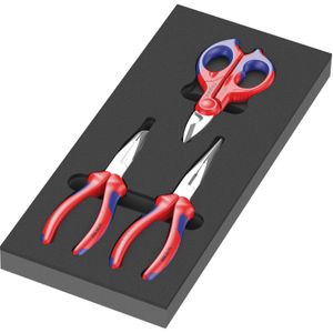 9781 Schuimrubberen inzetstuk met KNIPEX tangen Set 2, 3â€‘delig Tangenset