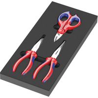 9781 Schuimrubberen inzetstuk met KNIPEX tangen Set 2, 3â€‘delig Tangenset - thumbnail