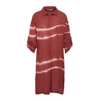 LOLALIZA tie-dye jurk donkerrood/ecru