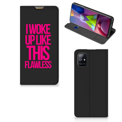 Samsung Galaxy M51 Hoesje met tekst Woke Up - Origineel Cadeau Zelf Maken