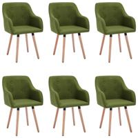 Vidaxl Eetkamerstoelen 6 St Stof Groen