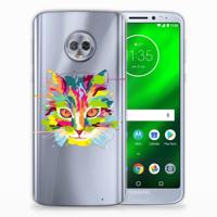 Motorola Moto G6 Plus Telefoonhoesje met Naam Cat Color