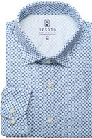 Desoto Slim Fit Jersey shirt blauw/wit, Motief - thumbnail