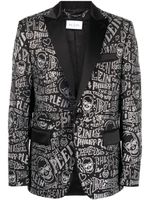 Philipp Plein blazer à simple boutonnage - Noir - thumbnail