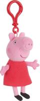 Nickelodeon sleutelhanger Peppa Pig pluche rood 17 cm