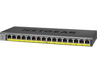 GS116PP - Switch - onbeheerd - 16 x 10/100/1000 (PoE+) - desktop, rack-uitvoering, wandbevestiging - PoE+ (183 W) - gelijkstroom