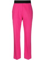 MSGM pantalon à taille contrastante - Rose