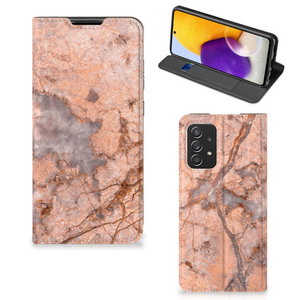 Samsung Galaxy A72 (5G/4G) Standcase Marmer Oranje