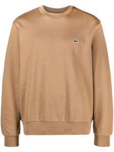 Lacoste sweat en maille fine à patch logo - Marron