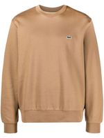 Lacoste sweat en maille fine à patch logo - Marron