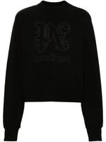 Palm Angels sweat en coton à motif monogrammé - Noir - thumbnail