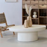 Salontafel Tess Ovaal Beige 120cm - Giga Meubel