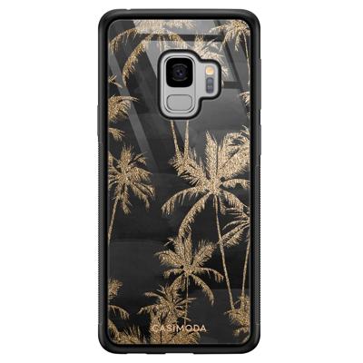 Samsung Galaxy S9 glazen hardcase - Palmbomen