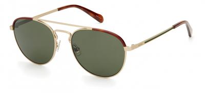 Fossil zonnebril dames piloot cat. 3 bruin/groen Fossil zonnebril dames piloot cat. 3 bruin/groen