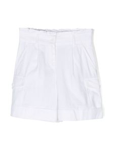 Moncler Enfant paperbag-waist shorts - Blanc