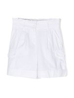 Moncler Enfant paperbag-waist shorts - Blanc