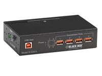 Black Box Industriële USB 2.0-hub met isolatie, 4-poorts