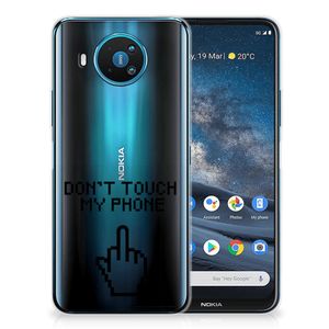 Nokia 8.3 Silicone-hoesje Finger Don't Touch My Phone