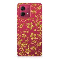 Motorola Moto G84 TPU Case Gouden Bloemen