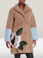 Embroidery Floral Long Sleeve Warmth Boho Teddy Jacket