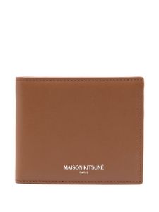 Maison Kitsuné portefeuille pliant à logo imprimé - Marron