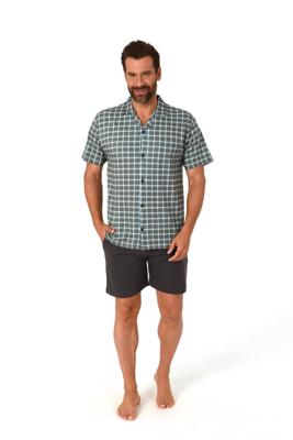 Heren shortama doorknoop Normann 10590503-52-Grijs