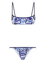 Dolce & Gabbana bikini à imprimé Majolica - Bleu - thumbnail