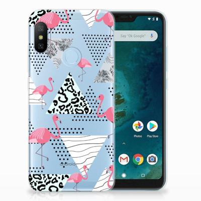 Xiaomi Mi A2 Lite TPU Hoesje Flamingo Triangle