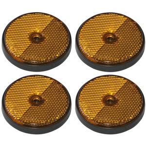 Pro Plus Reflector - set 4x - oranje - schroefbevestiging - 60mm - rond