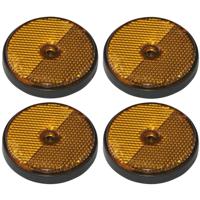 Pro Plus Reflector - set 4x - oranje - schroefbevestiging - 60mm - rond