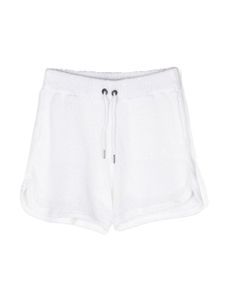 Brunello Cucinelli Kids short en maille à lien de resserrage - Blanc